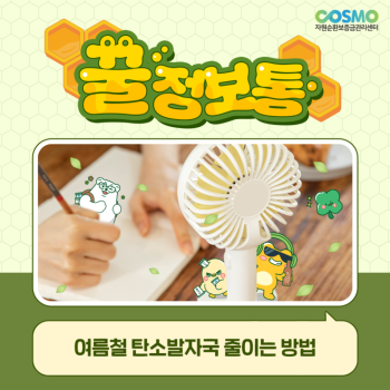 꿀정보통 여름철 탄소발자국 줄이는 방법